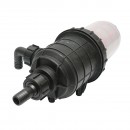 Filtru erbicidator transparent cu 2 site si valva autocuratare, racord 25mm