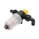 Filtru erbicidator transparent cu 2 site si valva autocuratare, racord 32mm