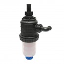 Filtru erbicidator transparent cu 2 site si valva autocuratare, racord 32mm