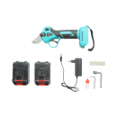 Foarfeca electrica de gradina cu 2 acumulatori 21V, 1.5Ah Li-Ion, brushless, diametru taiere 0-25mm, buton siguranta Breckner Germany