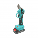 Foarfeca electrica de gradina cu 2 acumulatori 21V, 1.5Ah Li-Ion, brushless, diametru taiere 0-25mm, buton siguranta Breckner Germany