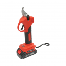 Foarfeca electrica de gradina cu 2 acumulatori 36V, 1.5Ah Li-Ion, 100W, diametru taiere 0-25mm, buton siguranta Breckner Germany