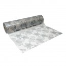 Folie protectie masa transparenta PVC siliconizat 100cm, grosime 0.8mm, model floral 20m/rola Breckner Germany