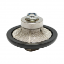 Freza diamantata semibaston B15, D65mm, raza 15mm, filet M14 pentru canturi granit Breckner Germany