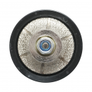 Freza diamantata semibaston B15, D65mm, raza 15mm, filet M14 pentru canturi granit Breckner Germany