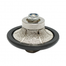 Freza diamantata semibaston B15, D65mm, raza 15mm, filet M14 pentru canturi marmura Breckner Germany