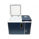 Frigider auto 45L cu compresor 12V-24V-220V, 45W, afisaj LCD, zona dubla de racire, albastru 616x386x451mm