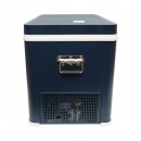 Frigider auto 45L cu compresor 12V-24V-220V, 45W, afisaj LCD, zona dubla de racire, albastru 616x386x451mm