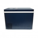 Frigider auto 45L cu compresor 12V-24V-220V, 45W, afisaj LCD, zona dubla de racire, albastru 616x386x451mm