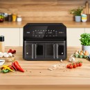 Friteuza dubla airfryer 8l 2700w teesa air fryer dual