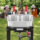 Friteuza multifunctionala cu arzator pe gaz, 2 x Cosuri, Capacitate 13.27 l, dimensiune 420x530x740 mm, Termometru