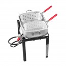 Friteuza multifunctionala cu arzator pe gaz, 2 x Cosuri, Capacitate 13.27 l, dimensiune 420x530x740 mm, Termometru