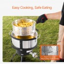 Friteuza multifunctionala cu arzator pe gaz, Capacitate 9.35 l, dimensiune 540×758 mm, Termometru