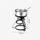 Friteuza multifunctionala cu arzator pe gaz, Capacitate 9.35 l, dimensiune 540×758 mm, Termometru