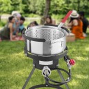Friteuza multifunctionala cu arzator pe gaz, Capacitate 9.35 l, dimensiune 540×758 mm, Termometru