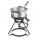 Friteuza multifunctionala cu arzator pe gaz, Capacitate 9.35 l, dimensiune 540×758 mm, Termometru