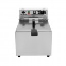 Friteuza profesionala, 1 post de gatit, putere 3.3 kW, capacitate 8.5 l, Inox, 430x285x335 mm