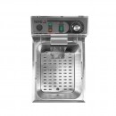 Friteuza profesionala, 1 post de gatit, putere 3.3 kW, capacitate 8.5 l, Inox, 430x285x335 mm