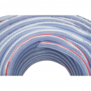 Furtun gradina PVC transparent 1/2 inch, PN7 bar, 13x17mm cu insertie textila impletita, certificat FDA pentru uz alimentar 50m/rola