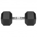 Gantere dumbbell hex fonta cauciucata 17.5kg rebel acti