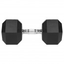 Gantere dumbbell hex fonta cauciucata 27.5kg rebel acti