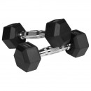 Gantere dumbbell hex fonta cauciucata 2x3kg rebel activ