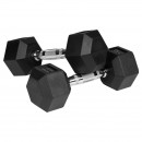 Gantere dumbbell hex fonta cauciucata 2x5kg rebel activ