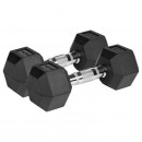 Gantere dumbbell hex fonta cauciucata 2x6kg rebel activ