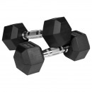 Gantere dumbbell hex fonta cauciucata 2x6kg rebel activ