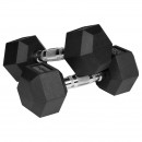 Gantere dumbbell hex fonta cauciucata 2x9kg rebel activ