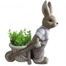 Ghiveci decorativ Strend Pro Rabbit Boy, ceramica, 42 x 19 x 49 cm