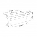 Ghiveci dreptunghiular Strend Pro Cube Case DCUC400, 8 L, negru