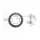 Grup conic Comer Z72/Z10 M3.55 pentru grebla Maschio Gaspardo Golia Seria: 250-300/330/380/410 coroana 0.792.6000.00 pinion 0.792.5000.00
