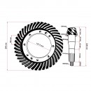 Grup conic fata U-650 U-651 (7 dinti pinionul cu 41 de dinti coroana)  
