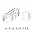 Hala industriala din PVC, latime 12.2m, lungime 24.m, inaltime 6.4m cu structura de rezistenta metalica
