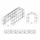 Hala industriala din PVC, latime 21.35m, lungime 61m, inaltime 8.54m cu structura de rezistenta metalica