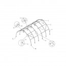 Hala industriala latime 6.1m, lungime 12.2m, inaltime 3.66m din PVC
