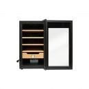 Humidor trabucuri cu 4 rafturi din lemn si termostat reglabil 50L, 65W 220V