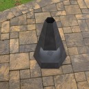 Incalzitor pentru terasa/gradina, Pyramid Hexagon Double KRO-1079, Otel, Negru, 1200x700x813 mm, grosime 3 mm