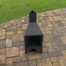 Incalzitor pentru terasa/gradina, Pyramid Stove KRO-1080, Otel, Negru, 1200x500x500 mm, grosime 3 mm