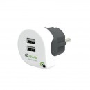 Incarcator universal Q2 Power, dublu USB, 2.4 A, alimentare 100–250 V