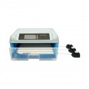Incubator automat 24 oua 35W, 12V-220V, rotire automata, ovoscop LED, control temperatura, umiditate, afisaj digital, alarma