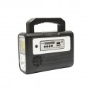Kit iluminat portabil LED cu 3 becuri/proiector, panou solar radio FM, MP3 si baterie 4500 mAhH pentru pescuit camping GD-8028COB