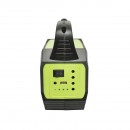 Kit iluminat portabil LED cu 3 becuri/proiector, radio FM, MP3, panou solar si baterie 6V, 4.5 Ah pentru pescuit camping GD-8073