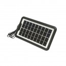 Kit iluminat portabil LED cu 3 becuri/proiector, radio FM, MP3, panou solar si baterie 6V, 4.5 Ah pentru pescuit camping GD-8073