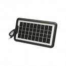 Kit iluminat portabil LED cu 3 becuri/proiector, radio FM panou solar si baterie 6V, 4.5 Ah pentru pescuit camping GD-15
