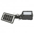 Kit iluminat portabil LED cu 4 becuri/proiector, panou solar radio FM si baterie 10000 mAhH pentru pescuit camping GD-8076