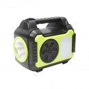 Kit iluminat portabil LED cu 4 becuri/proiector, radio FM panou solar si baterie 3.7V, 10000 mAH pentru pescuit camping GD-8072
