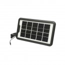 Kit iluminat portabil LED cu 4 becuri/proiector, radio FM panou solar si baterie 3.7V, 10000 mAH pentru pescuit camping GD-8072