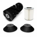 Kit intretinere masina de maturat stradala DISBU21, perie centrala 700mm, 2 perii laterale 500mm si filtru praf